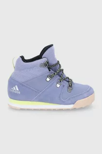 Buty dla dziewczynek - adidas Performance Śniegowce dziecięce FZ2604 kolor fioletowy - grafika 1