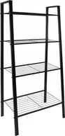 Regały - AWD Interior Regał metalowy czarny 148x61,8x34,5 cm 4 półki stal malowana - miniaturka - grafika 1