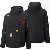 Kurtki męskie - Puma Ferrari kurtka męska czarna z kapturem sportowa 535783 01 M - miniaturka - grafika 1