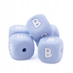 Silikonowy koralik 12 mm Alfabet do zawieszki Niebieski 5szt Litera B - Dekoratorstwo Silikonowy koralik 12 mm Alfabet do zawieszki Niebieski 5szt Litera B - Dekoratorstwo - miniaturka - grafika 1