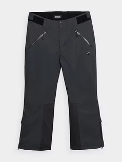 Spodnie narciarskie - 4F Spodnie narciarskie w kolorze antracytowo-czarnym - grafika 1