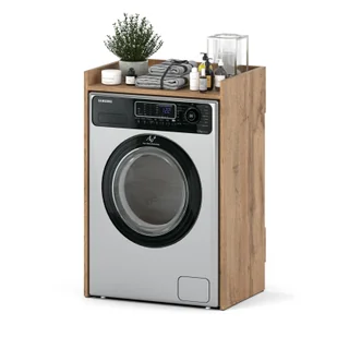 STIV Möbel Szafka łazienkowa, meble łazienkowe stojące 66 cm dąb Wotan, wysoka szafka z półką w stylu loft - Szafki łazienkowe STIV Möbel Szafka łazienkowa, meble łazienkowe stojące 66 cm dąb Wotan, wysoka szafka z półką w stylu loft - Szafki łazienkowe - miniaturka - grafika 1