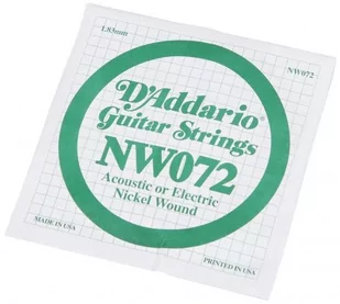 D'Addario Nickel Wound ball End Single Strings NW072 - Struny gitarowe  - miniaturka - grafika 1