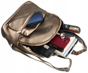 Stylowy Plecak Damski Ze Skóry Ekologicznej Lumarko! - Plecaki - miniaturka - grafika 8