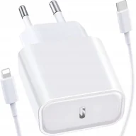 Ładowarki do telefonów - SZYBKA MOCNA ŁADOWARKA DO KOSTKA 20W + KABEL 1M / USB-C do IPHONE LIGHTING - miniaturka - grafika 1