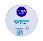 Kremy dla dzieci - Nivea Baby Pure & Sensitive SOS Cream 150 ml Krem do twarzy na dzień - miniaturka - grafika 1