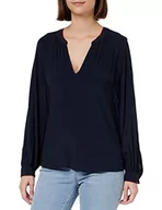 Bluzki damskie - Tommy Hilfiger Damska bluzka raglanowa VIS Crepe Solid Desert Sky, 38 - miniaturka - grafika 1