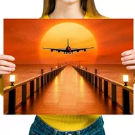 Zabawki kreatywne - Haft Diamentowy Diamond Painting,DIAMENTOWY MALARZ,Obraz DIY 5D,Mozaika Diamentowa 30x40, Samolot - miniaturka - grafika 1