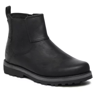 Buty dla chłopców - Trzewiki Timberland - Courma Kid Chelsea TB0A28QA001 Black Full Grain - grafika 1