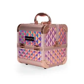 Kosmetyczki, organizery i kuferki - INGLOT, kufer kosmetyczny diamentowy mini holographic rose gold - miniaturka - grafika 1