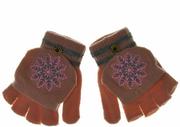 Rękawiczki dla dzieci - Rękawiczki dla dziewczynki mitenki z klapką Scorpio Pink - miniaturka - grafika 1