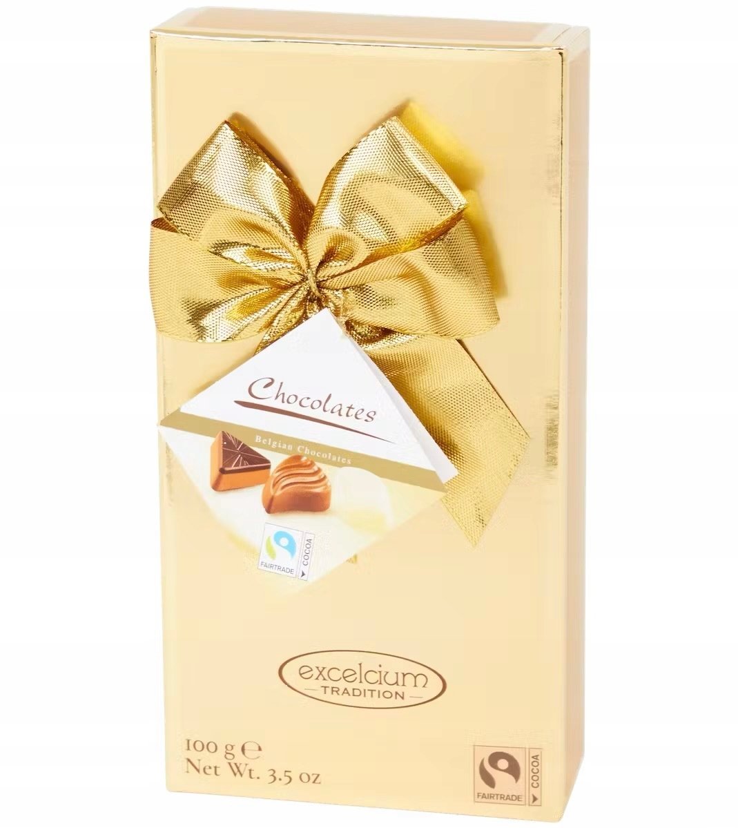 Excelcium Pralinki złote z kokardą 100g