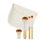 Pędzle do makijażu - TOOLS FOR BEAUTY TOOLS FOR BEAUTY Podróżny zestaw 4 pędzli do makijażu 0000056193 - miniaturka - grafika 1