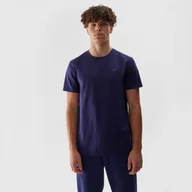Koszulki sportowe męskie - Męski t-shirt basic 4F 4FWSS24TTSHM1154 - granatowy - miniaturka - grafika 1