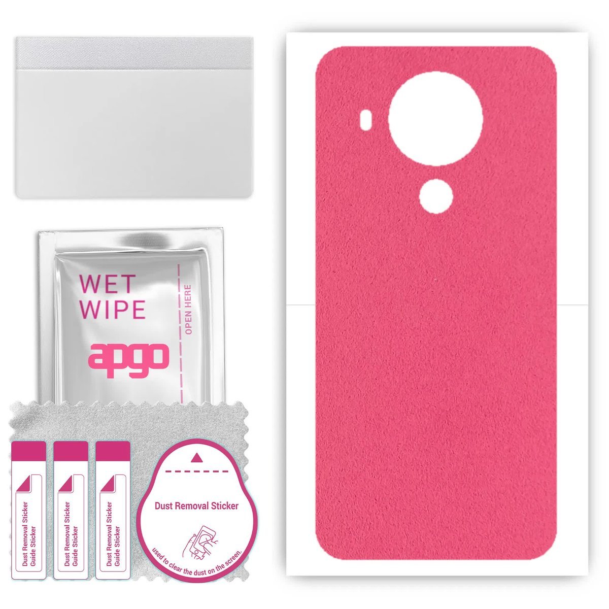 Folia naklejka skórka strukturalna na TYŁ Zamsz do Nokia 5.4 - Zamsz Różowy - apgo SKINS