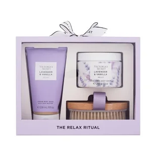 Victoria´s Secret Levender & Vanilla Relax Zestaw krem pod prysznic 236 ml + peeling do ciała 368 g + szczotka do ciała - Zestawy kosmetyków damskich - miniaturka - grafika 1