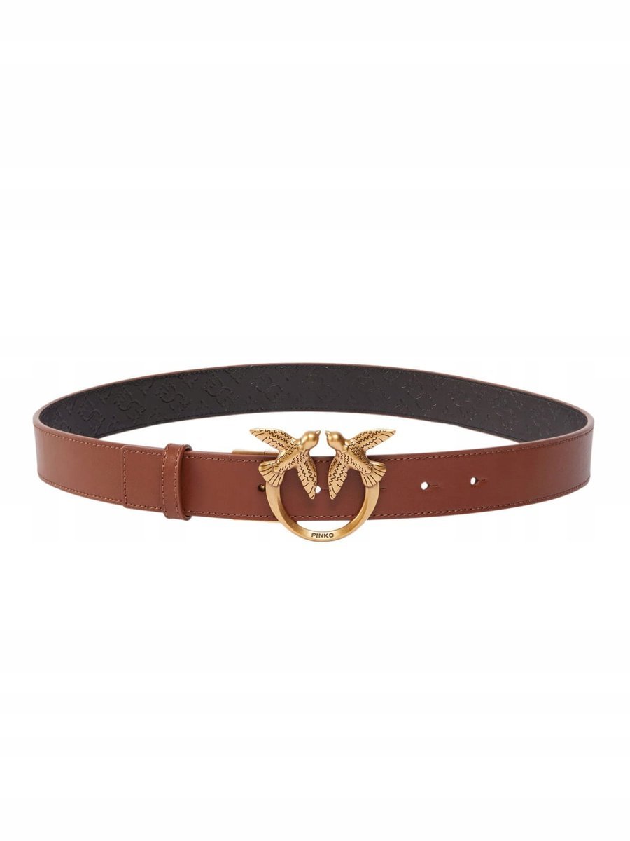 Pasek damski PINKO LOVE BERRY H3 PLTT 100125 A1Z6 brązowy czarny - Belt: XS