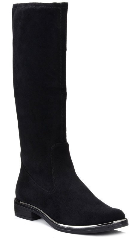 Kozaki damskie zamszowe czarne Caprice 25512-40