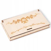 Skarbonki - Drewniane pudełko na pieniądze na prezent ślubny - miniaturka - grafika 1