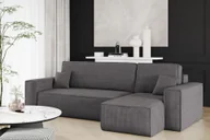 Narożniki - Sofa w kształcie L BEST narożnik tkanina Poso ciemnoszary prawy - miniaturka - grafika 1