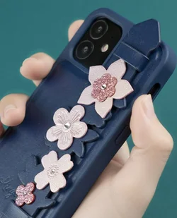 Kingxbar Sweet Series żelowe etui ozdobione oryginalnymi Kryształami Swarovskiego z podstawką iPhone 12 Pro Max niebieski - Etui i futerały do telefonów - miniaturka - grafika 10