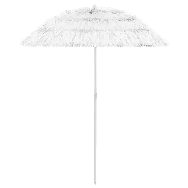 Hawajski parasol plażowy biały, 180 cm, średnica 160 cm, poliester