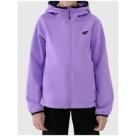 Kurtki i płaszcze dla chłopców - Kurtka dziecięca 4F Softshell jacket F373 Rozmiar dziecięcy: 140 / Kolor: fioletowy - miniaturka - grafika 1