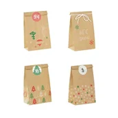 Opakowania i torebki na prezenty - Kalendarz adwentowy torebki papierowe DIY - 24 sztuki - miniaturka - grafika 1