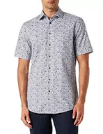 Koszule męskie - Seidensticker Męska koszula z krótkim rękawem, regularny krój, zielona, rozmiar 41, zielony, 41 - miniaturka - grafika 1