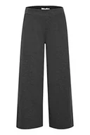 Spodnie damskie - ICHI Damskie spodnie Ihkate Sus Wide Pa Casual, 200319/ciemnoszary melanż, XL - miniaturka - grafika 1