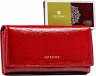 Portfele - Peterson Portfel damski z lakierowanej skóry naturalnej Peterson NoSize - miniaturka - grafika 1
