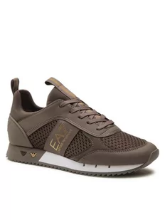 EA7 Emporio Armani Sneakersy X8X027 XK050 S294 Brązowy - Sneakersy męskie - miniaturka - grafika 1