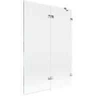 Parawany nawannowe - Mexen Lunar parawan nawannowy 2-skrzydłowy prawy 120 x 150 cm, transparent, chrom - 897-120-100-01-00-P - miniaturka - grafika 1