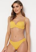 Stroje kąpielowe - Żółte Bikini Usztywniany Biustonosz Wiązany z Tyłu z Dołem Typu Figi Samarie - miniaturka - grafika 1