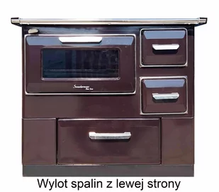 Kuchnia węglowa, angielka z piekarnikiem 7kW na drewno i węgiel, bez płaszcza wodnego (wylot spalin: lewy, kolor: brązowy) + Nóżki zestaw do 4 szt do kuchni 50080391 - Kuchnie węglowe - miniaturka - grafika 3