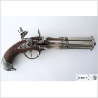 Denix (1307) PISTOLET CZTEROLUFOWY Z GŁOWĄ ORŁA 1307 - Repliki - broń - miniaturka - grafika 1