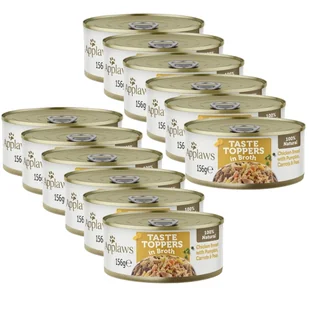 Applaws Taste Toppers Naturalna Mokra Karma dla Psów Kurczak Z Dynią Marchewką I Groszkiem W Bulionie 12x156g Puszka - Mokra karma dla kotów - miniaturka - grafika 1