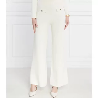 Spodnie damskie - TWINSET Spodnie dzianinowe | Palazzo | high waist - grafika 1