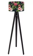 Lampy stojące - Macodesign Lampa podłogowa Czarna róża chińska tripod-foto-424p-cz, 60 W - miniaturka - grafika 1