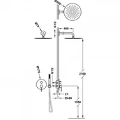 Zestawy prysznicowe - Tres Study Exclusive Zestaw prysznicowy podtynkowy z deszczownicą czerń metalizowana 26228004KM - miniaturka - grafika 1