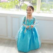 Stroje karnawałowe - Suning Dzieci Dziewczynki Frozen Queen Elsa Princess Dress Cosplay Costume Dress 3-4 Years - miniaturka - grafika 1
