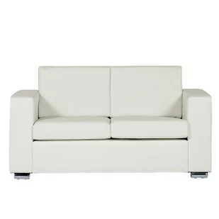 Beliani Sofa 2-osobowa ekoskóra biała HELSINKI 54608 - Sofy i kanapy - miniaturka - grafika 1