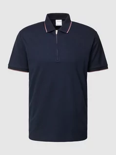 Koszulki męskie - Koszulka polo z krótkim zamkiem błyskawicznym - grafika 1
