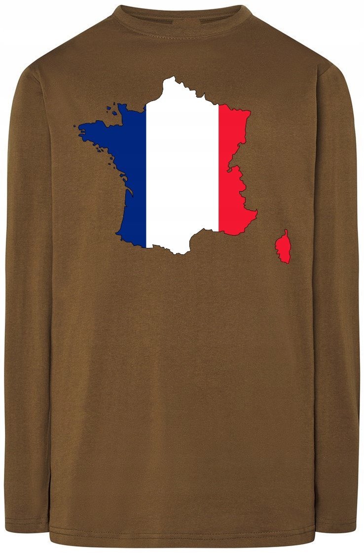 Francja Flaga Męska Modna Bluza Longsleeve R.L