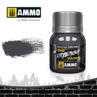 Ammo: DIO Drybrush - Panzer Grey 40 ml - Akcesoria i części modelarskie - miniaturka - grafika 1