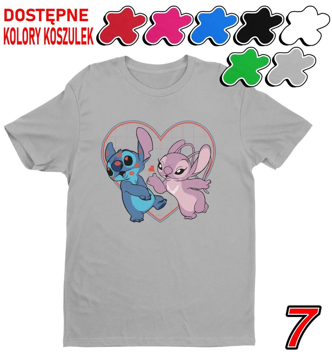 Koszulka Dziecięca Z Nadrukiem Dla Fana Stich Angel Słodziak -M 134-140