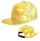 Dodatki do strojów karnawałowych - Czapka z daszkiem złota holograficzna - miniaturka - grafika 1