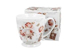 Kubek do kawy i herbaty porcelanowy na stopce DUO SECESJA 480 ml - Kubki - miniaturka - grafika 1