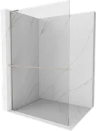 Ścianki i drzwi prysznicowe - Mexen Kioto+ L ścianka prysznicowa z półką Walk-in 65 x 200 cm, transparent, nikiel szczotkowany - 800-065-123-97-00 - miniaturka - grafika 1