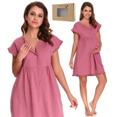 Piżamy ciążowe - Koszula do karmienia DOCTOR NAP 9600 dolce vita L - miniaturka - grafika 1